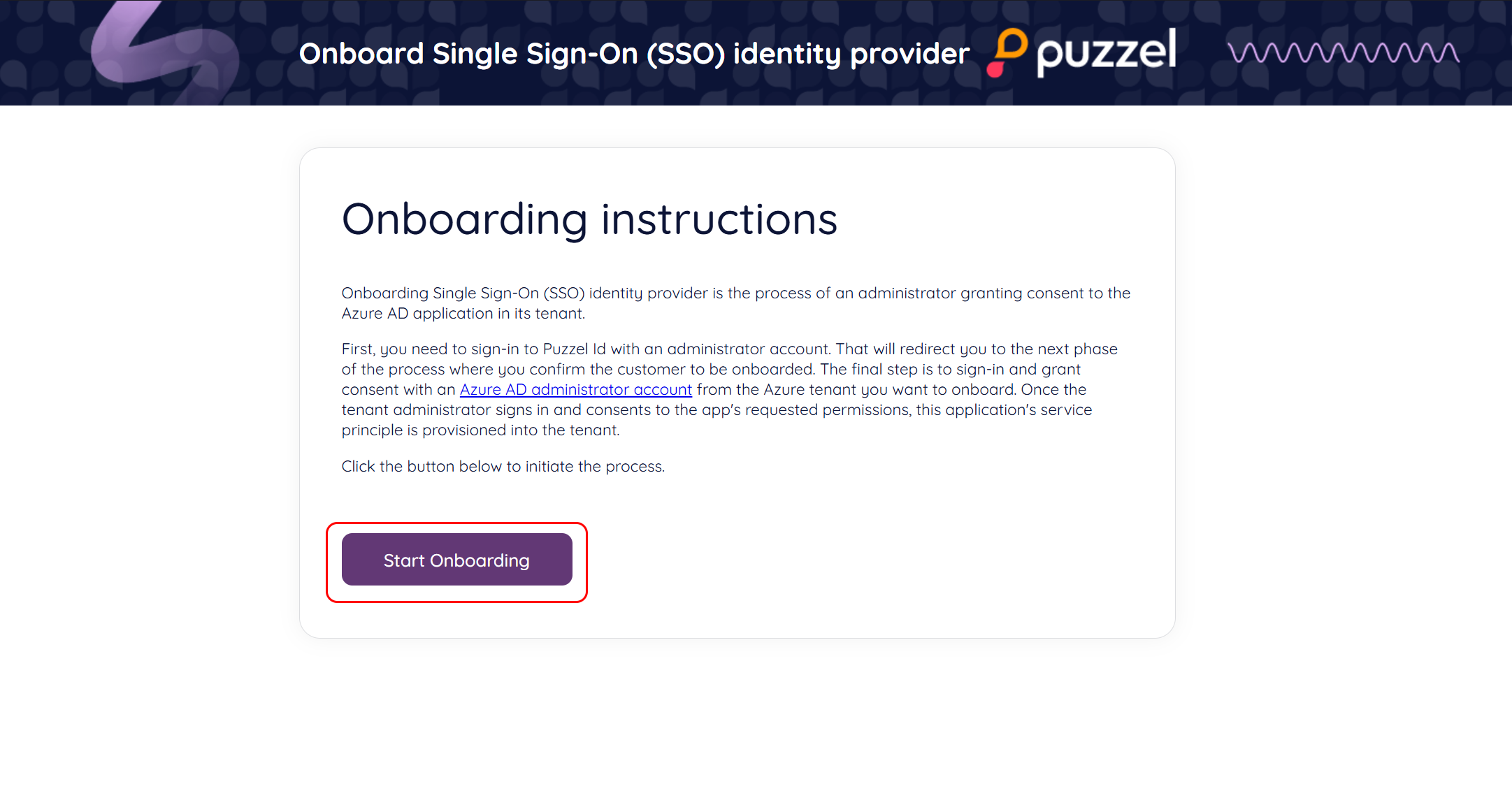 Start Onboarding