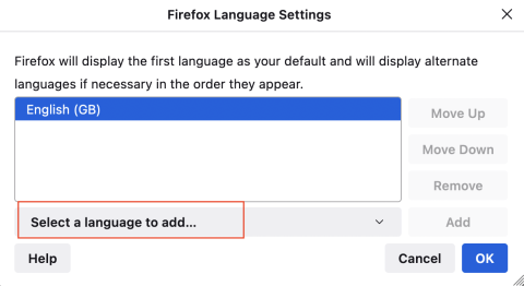firefox languages