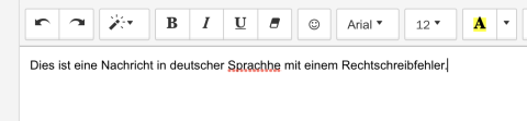 German spelling error example